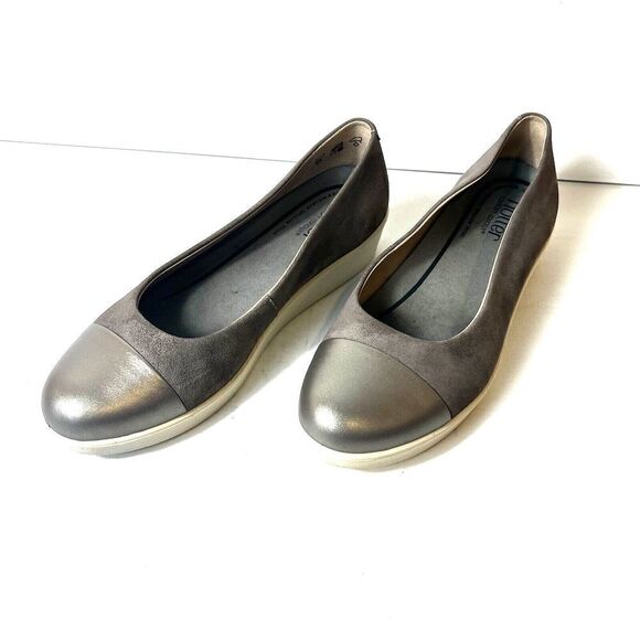 Hotter Womens Brown Leather Flats Slip On Shoe Size UK 5.5 US 7.5 Comfort Casual - Picture 4 of 12